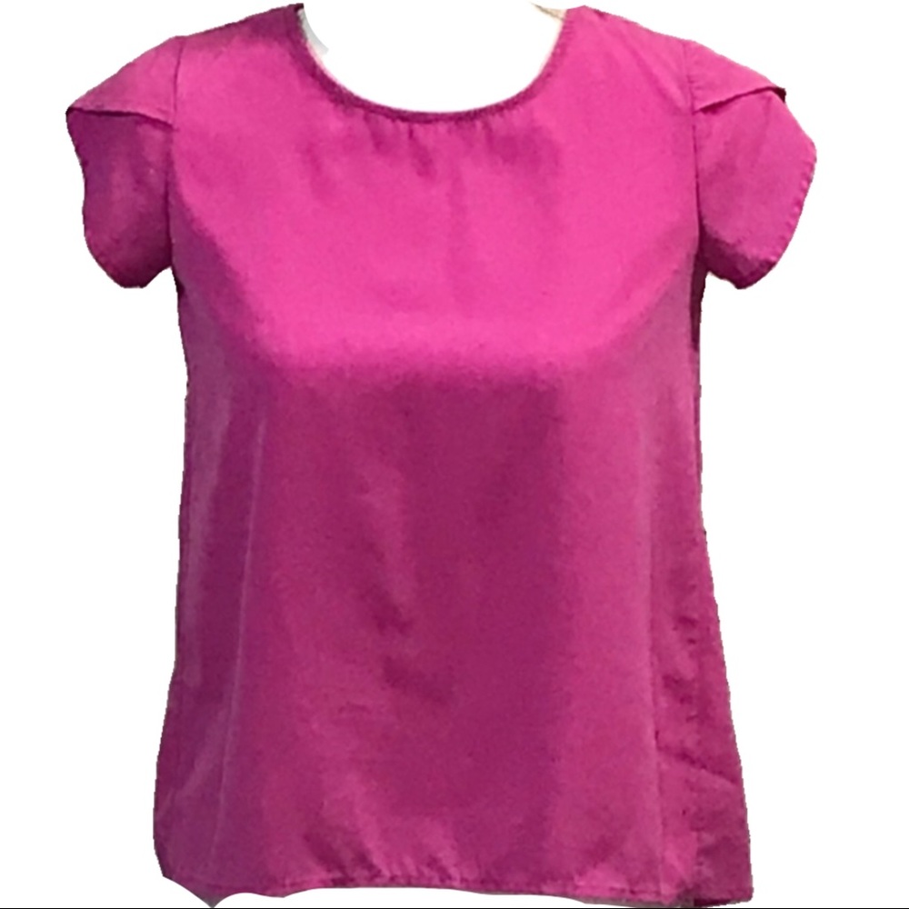 Soprano short petal sleeve blouse pink size Large